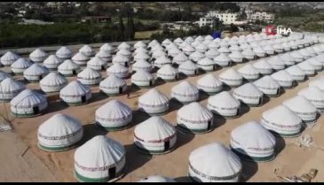 Hatay'da Kırgız çadırları depremzedelere yuva olacak