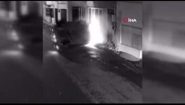 Bursa'da kontrolden çıkan otomobil doğalgaz borusuna çarptı