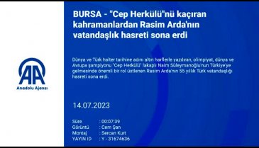 Rasim Arda'nın vatandaşlık hasreti sona erdi