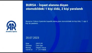 Bursa'da otomobil inşaat alanına düştü! 1 ölü, 2 yaralı