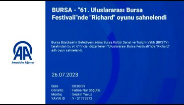 Bursa'da "Richard" adlı oyun sahnelendi