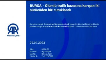 Bursa'da ölümlü trafik kazasına karışan iki sürücüden biri hakkında karar