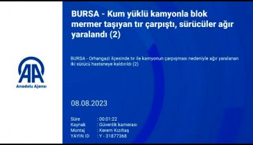 Bursa'da tırla kamyonun çarpıştığı kazanın güvenlik kamerası görüntüsü çıktı