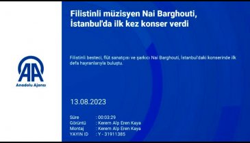 Filistinli müzisyen Nai Barghouti, İstanbul'da konser verdi