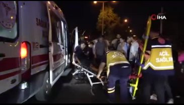 Kilis'te otomobil ve motosiklet çarpıştı