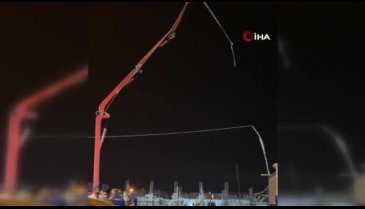 Bursa'da ortaokul inşaatında çalışan işçiye beton mikserinin hortumu çarptı!