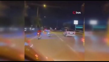 Bursa'da trafikte gençlerin tehlikeli yolculuğu