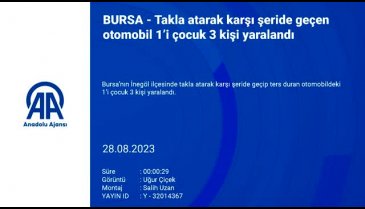 Bursa'da otomobil takla atarak karşı şeride geçti! 1'i çocuk 3 yaralı