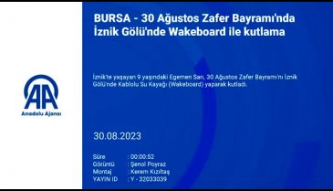 Zafer Bayramı'nda İznik Gölü'nde Wakeboard ile kutlama