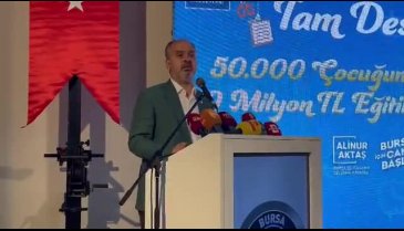 Bursa Büyükşehir'den 50 bin çocuğa, 50 milyon liralık destek çeki