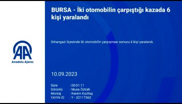 Bursa'da iki otomobil çarpıştı: 6 kişi yaralandı