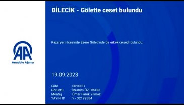 Bilecik Esere Göleti'nde ceset bulundu