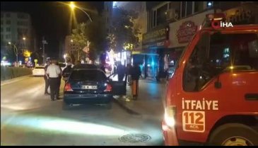 Çorum'da seyir halindeki otomobil alev aldı