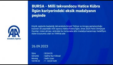 Milli tekvandocu Hatice Kübra İlgün altın madalya kazanmayı hedefliyor