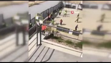 İstanbul'da şantiyede işçiler birbirine girdi, inşaat karıştı