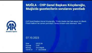 Kılıçdaroğlu: Filistin halkının her zaman yanındayız