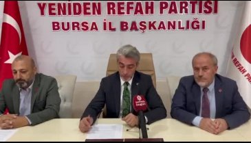 Yeniden Refah Bursa, Kudüs için Konya'da düzenlenecek mitinge davet çağrısı yaptı
