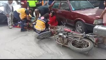 Bursa'da motosiklet kazasında dede ile torunu ölümden döndü!