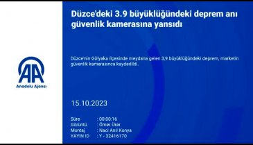 Düzce'deki deprem anı marketin güvenlik kamerasına yansıdı
