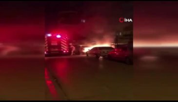 Ankara'da park halindeki otomobilde yangın!