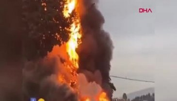 Yalovasporlu oyuncuların taşındığı otobüs alev alev yandı