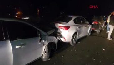 Düzce'de 11 araç birbirine girdi!