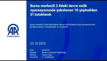 Bursa merkezli 3 ilde devre mülk operasyonu: 5 tutuklama