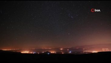 Bitlis'te gökyüzü tutkunları Orionid meteor yağmurunu izledi