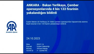 Bakan Yerlikaya duyurdu: Çember operasyonlarında 4173 firari yakalandı