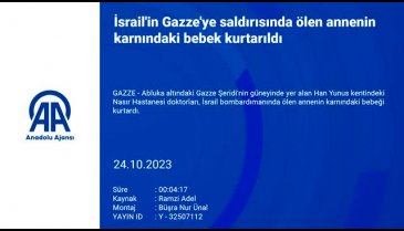Gazze'deki saldırıda ölen annenin karnındaki bebek kurtarıldı