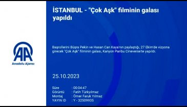 Çok Aşk filminin galası yapıldı