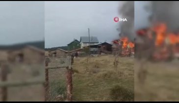 Bolu'da yayladaki 2 ahşap ev yandı!