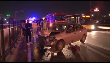 İstanbul'da alkollü sürücünün sebep olduğu kazada, 2 yaralı