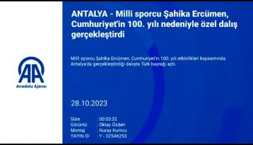 Milli sporcu Şahika'dan Türkiye Cumhuriyeti'nin 100. yılına özel dalış