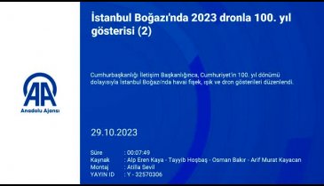 Cumhuriyetin 100. yıl kutlamasında nefes kesen drone gösterisi!