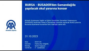 BUSADER'den Samandağ'da yapılacak okul yararına konser