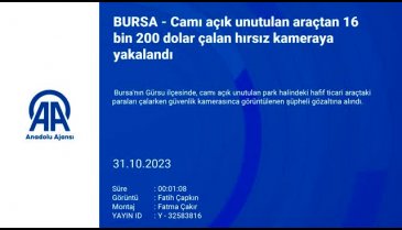 Bursa'da camı açık unutulan araçtan 16 bin 200 dolar çalan hırsız kameraya yakalandı