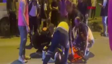Bursa'da taksi motosiklete çarptı! 6 yaralı