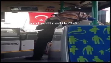 Köpeğiyle bindiği otobüste istenmedi
