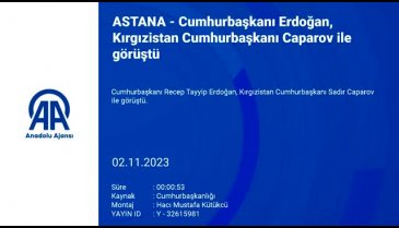 Cumhurbaşkanı Erdoğan Kırgızistan&nbsp;Cumhurbaşkanı&nbsp;Caparov ile görüştü