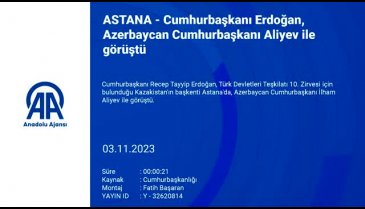 Erdoğan, İlham Aliyev ile görüştü