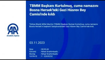 Numan Kurtulmuş, cuma namazını Bosna Hersek'te kıldı