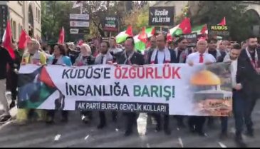 AK Parti Bursa'dan Filistin'e destek yürüyüşü