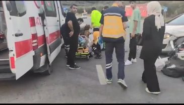 Bursa'da çevre yolunda kaza! Motosikletli kurye yaralandı
