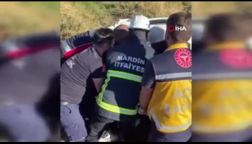 Mardin'de otomobil şarampole uçtu!