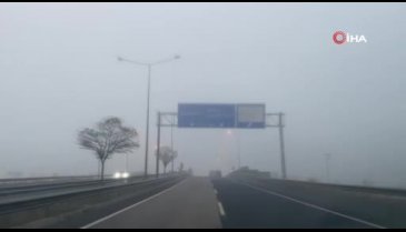 Tekirdağ'da yoğun sis etkisini gösterdi! Trafik akışı yavaşladı