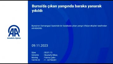 Bursa'da yangın tüm barakayı sardı