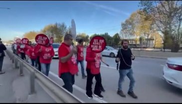 Bursa'da DİSK'den adalet yürüyüşü!&nbsp;
