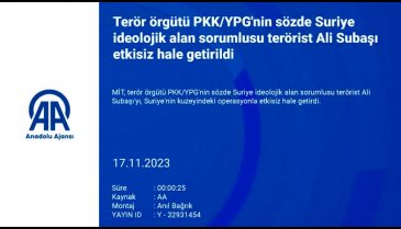 MİT'ten operasyon! Terörist Ali Subaşı etkisiz hale getirildi!