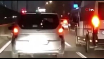 Bursa'da trafiği tehlikeye attı, kilometrelerce makas atarak ilerledi